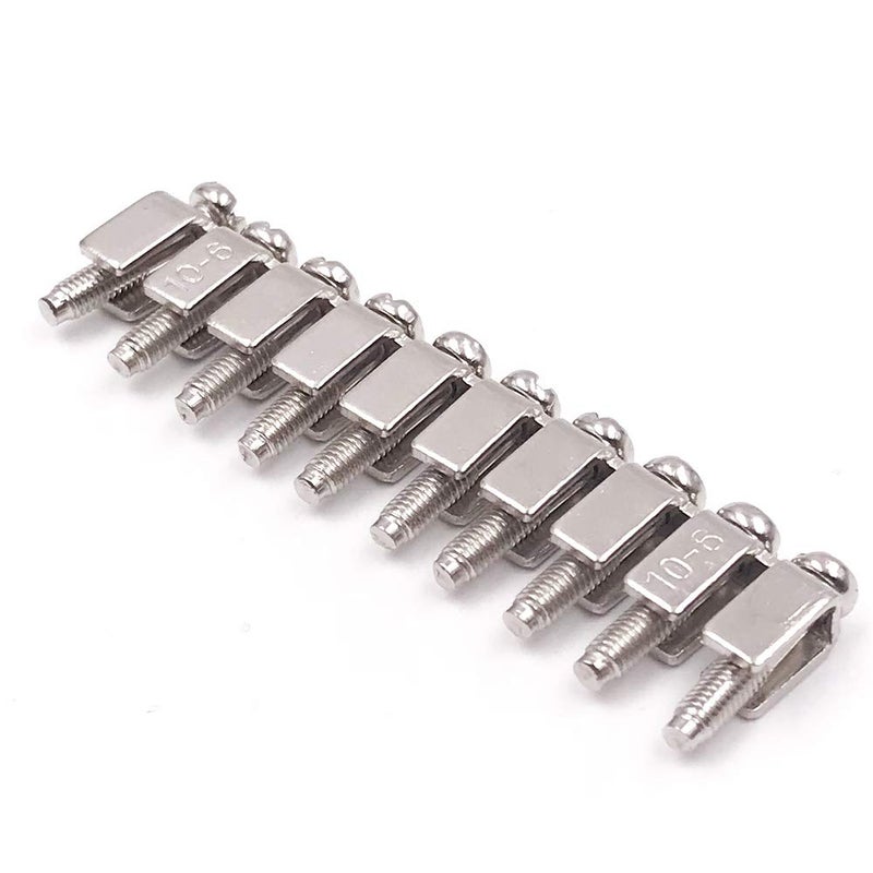 Erayco 10Pcs Fixed Bridge Jumper FBI-10-6 for DIN Rail Terminal Block, Insert-Pull Bridging Matching UK-2.5B UK5N Fixed Bridge Jumpers 10 Pole - Image 1